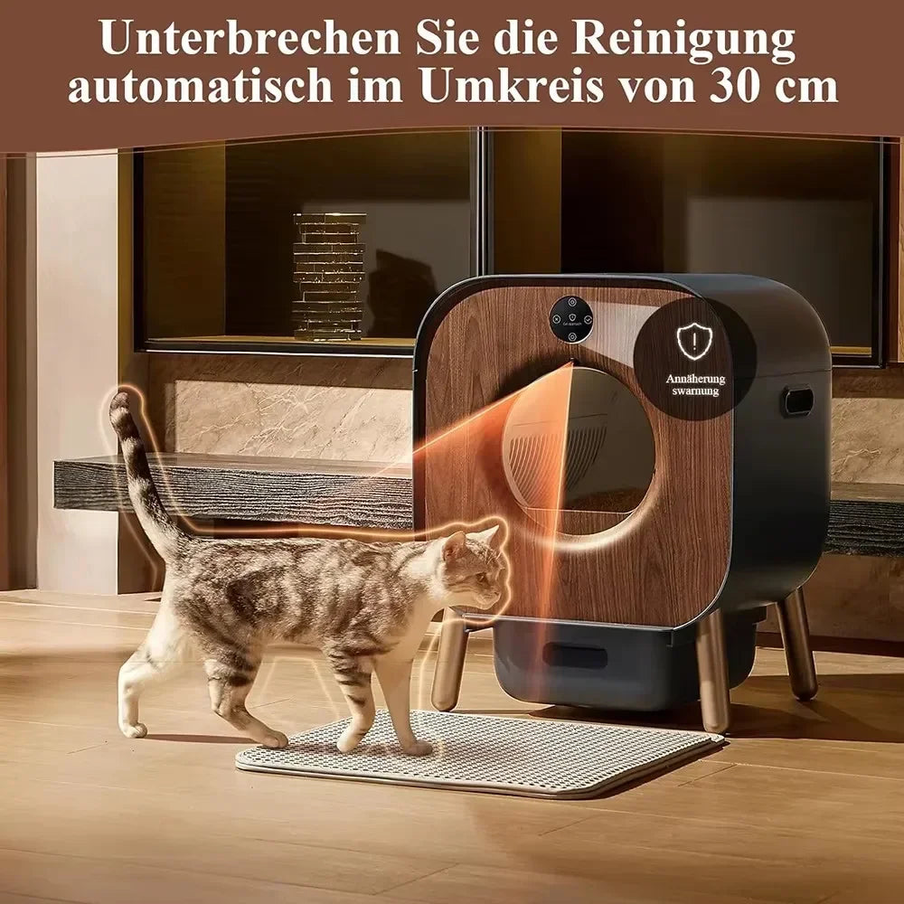 P1 Ultra Smart Automatic Litter Box Self-Cleaning Litter Box,Tüv Certification,App Control, Extra Large for Multiple Cats