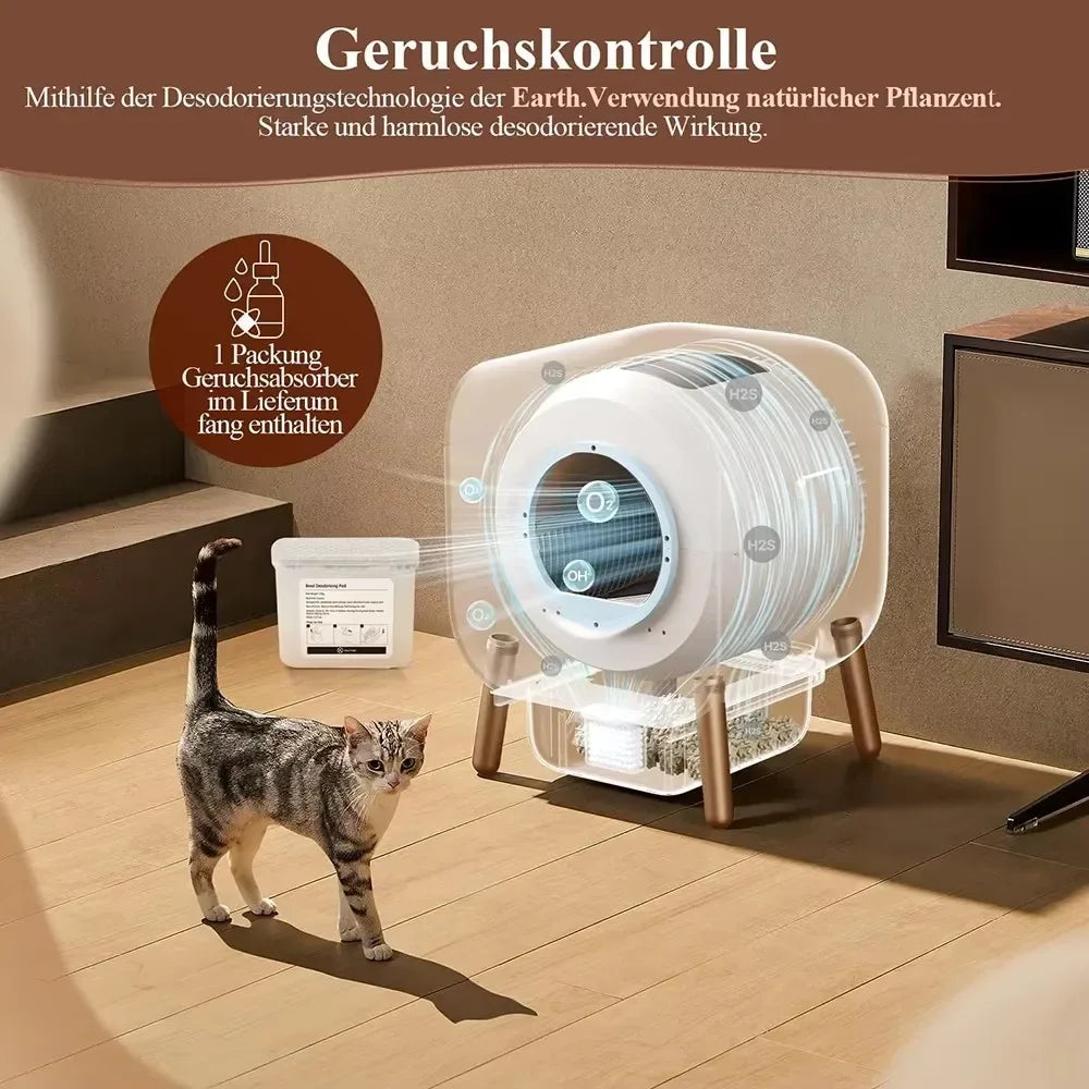 P1 Ultra Smart Automatic Litter Box Self-Cleaning Litter Box,Tüv Certification,App Control, Extra Large for Multiple Cats